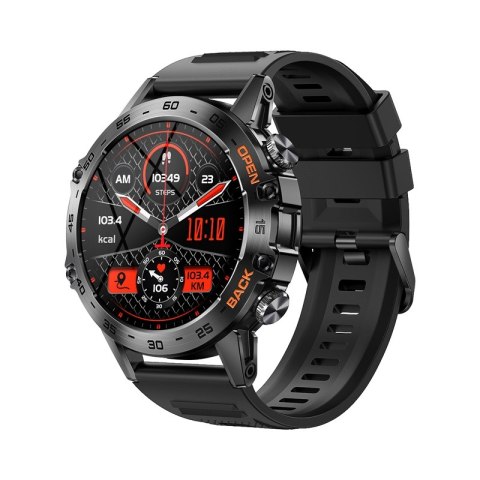 Smartwatch Veltori VT120-1 IPS 1,39" - Czarny Silikonowy Pasek