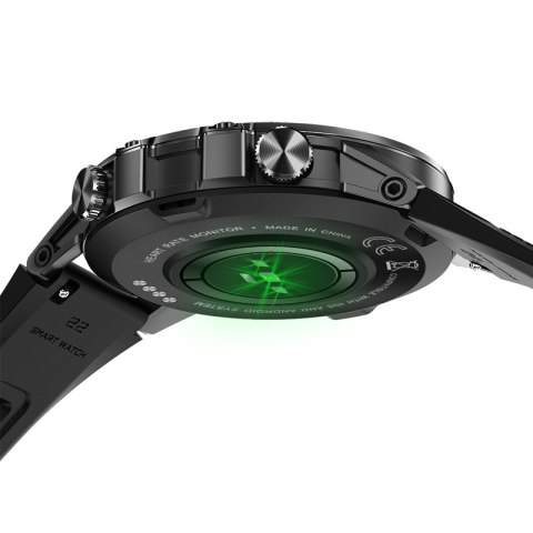 Smartwatch Veltori VT120-1 IPS 1,39" - Czarny Silikonowy Pasek