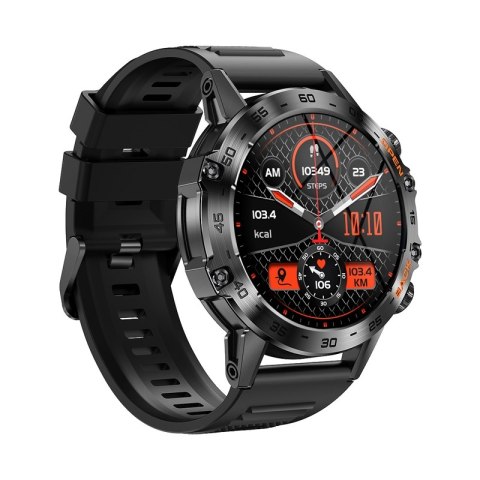 Smartwatch Veltori VT120-1 IPS 1,39" - Czarny Silikonowy Pasek