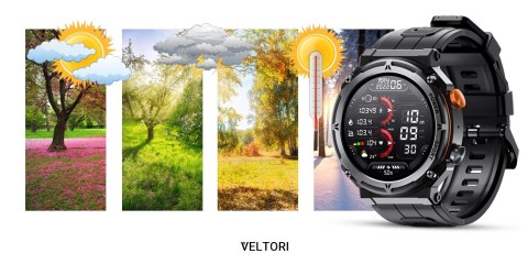 Smartwatch Veltori VT130-1 z ekranem IPS i funkcją rozmów
