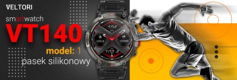 Smartwatch Veltori VT140-1: Czarny, Sportowy i Elegancki
