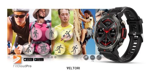 Smartwatch Veltori VT140-1: Czarny, Sportowy i Elegancki