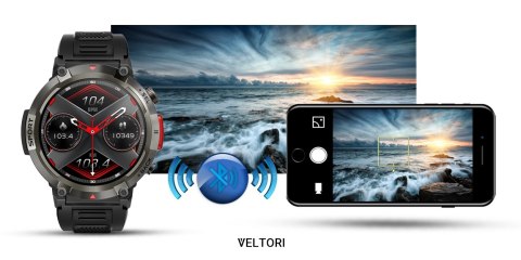 Smartwatch Veltori VT140-1: Czarny, Sportowy i Elegancki