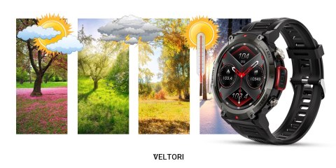 Smartwatch Veltori VT140-1: Czarny, Sportowy i Elegancki