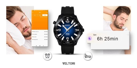 Zestaw Smartwatch Veltori VT150-1: Pasek Silikon + Bransoleta