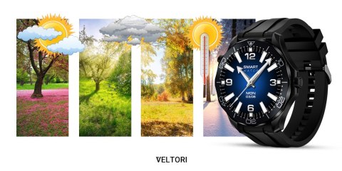 Zestaw Smartwatch Veltori VT150-1: Pasek Silikon + Bransoleta