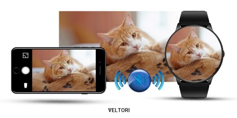 Smartwatch Veltori VT160-1 z Ekranem 1,53 cala - Czarny