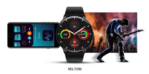 Smartwatch Veltori VT160-1 z Ekranem 1,53 cala - Czarny
