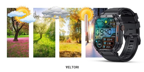 Smartwatch Veltori VT200-1 z Dużym Ekranem 1,96 cala
