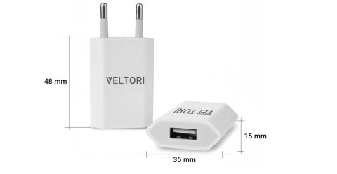 Uniwersalna ładowarka sieciowa VELTORI VTL1 USB 5V 1A
