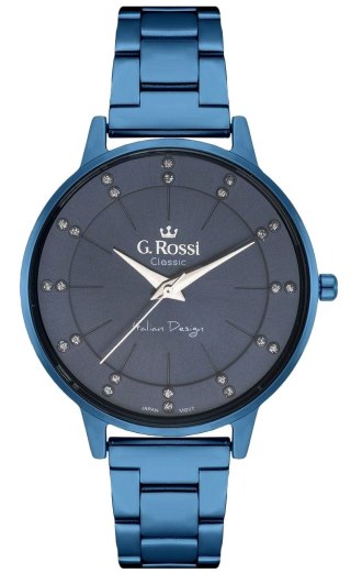 Zegarek Damski G.Rossi C11715B-6F1 Granatowy z Cyrkoniami