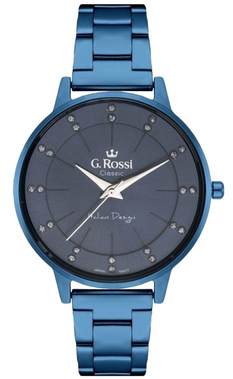 Zegarek Damski G.Rossi C11715B-6F1 Granatowy z Cyrkoniami