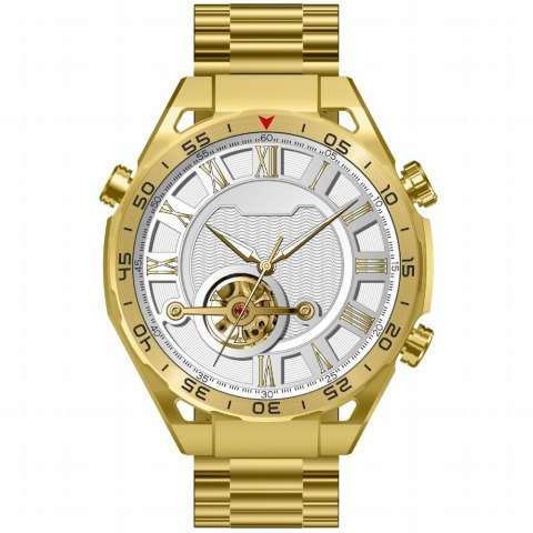 Smartwatch Gravity GT13-2 Złoty - Silikonowy pasek i bransoleta