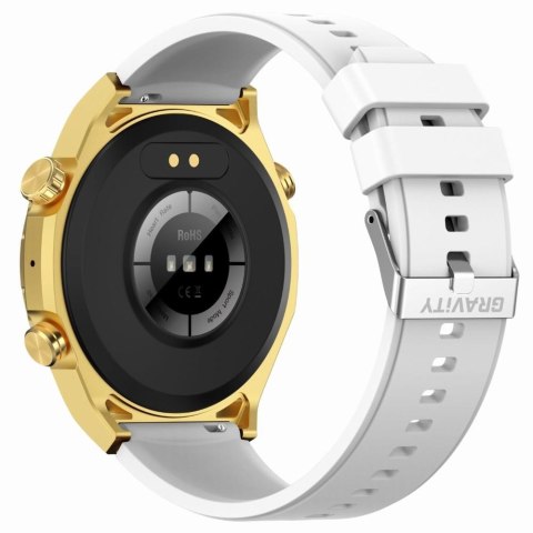 Smartwatch Gravity GT13-3 Złoty - Biały pasek i bransoleta