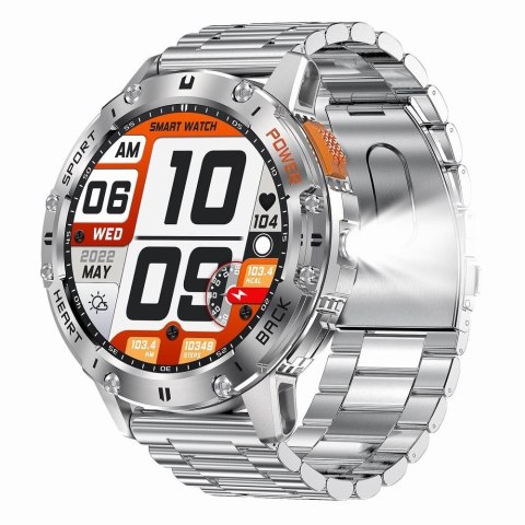 Smartwatch Gravity GT22-2 - Srebrna bransoleta + Pasek