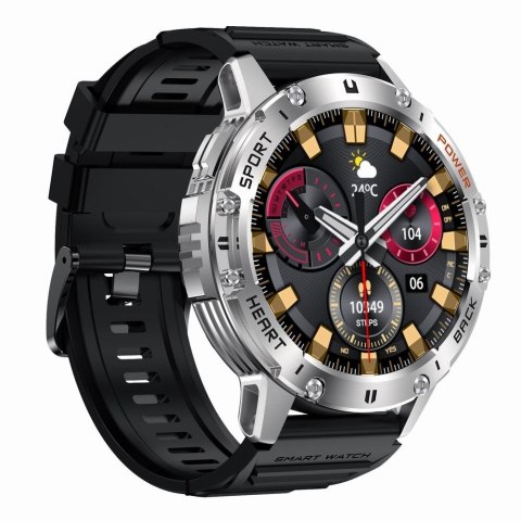 Smartwatch Gravity GT22-4 - Srebrny z wymiennymi paskami