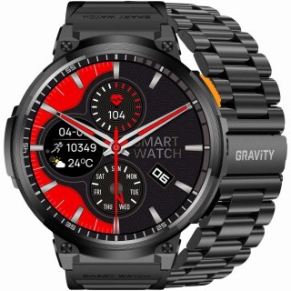 Smartwatch Gravity GT23-1: Elegancja ze stali i silikonu