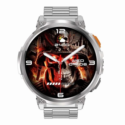 Smartwatch Gravity GT23-2: Srebrna elegancja w zestawie