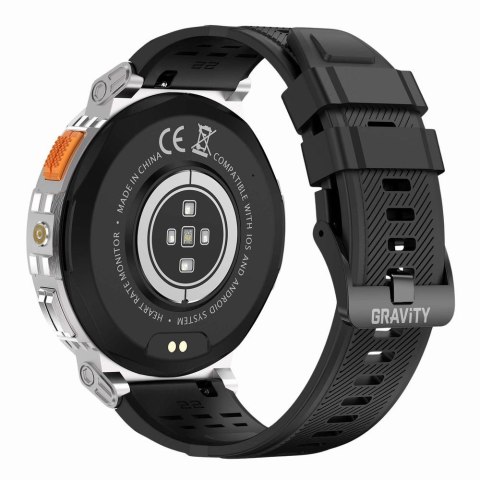 Smartwatch Gravity GT23-4: Srebrna obudowa i zestaw pasków