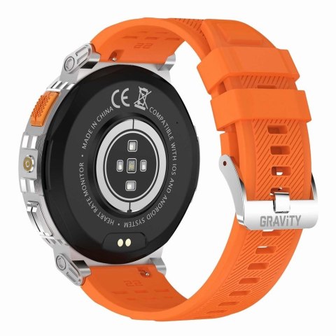 Smartwatch Gravity GT23-4: Srebrna obudowa i zestaw pasków