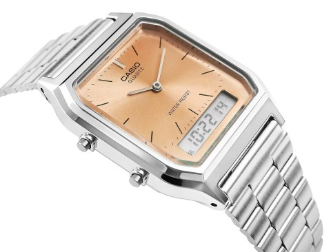 Zegarek Damski Casio AQ-230A-4AMQYDF Vintage Szampański