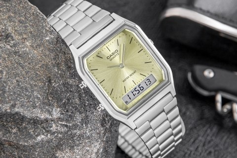 Zegarek Damski Casio AQ-230A-9AMQYDF Vintage Cytrynowy