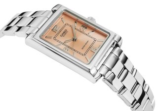 Zegarek Damski Casio LTP-1234DD-4ADF Srebrny Brzoskwiniowy