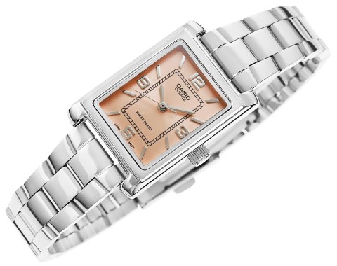 Zegarek Damski Casio LTP-1234DD-4ADF Srebrny Brzoskwiniowy