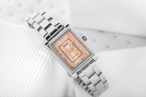 Zegarek Damski Casio LTP-1234DD-4ADF Srebrny Brzoskwiniowy
