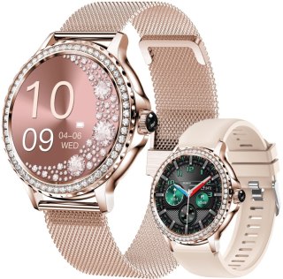 Smartwatch Damski Rubicon RNCF19-1 Złoty Bransoleta + Pasek