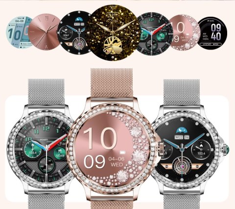 Smartwatch Damski Rubicon RNCF19-1 Złoty Bransoleta + Pasek