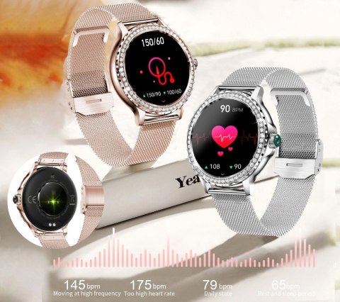 Smartwatch Damski Rubicon RNCF19-1 Złoty Bransoleta + Pasek
