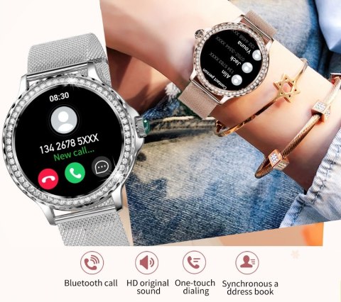 Smartwatch Damski Rubicon RNCF19-1 Złoty Bransoleta + Pasek