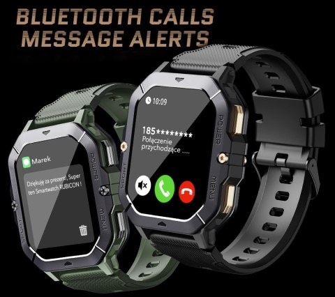 Smartwatch Męski Rubicon RNCF23 Bluetooth Call Black