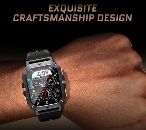 Smartwatch Męski Rubicon RNCF23 Bluetooth Call Black