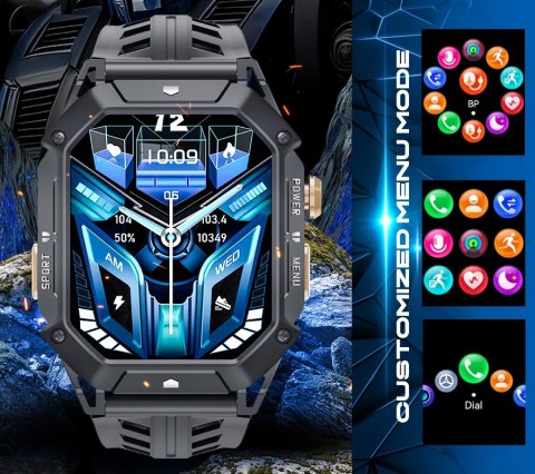 Smartwatch Męski Rubicon RNCF24 Black AMOLED HD
