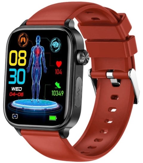 Smartwatch Rubicon RNCF33 EKG Termometr + Pasek Bordowy