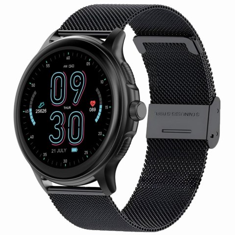 Smartwatch damski Gravity GT12-1 - czarny z bransoletą i paskiem
