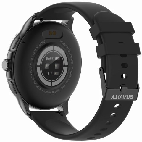 Smartwatch damski Gravity GT12-1 - czarny z bransoletą i paskiem