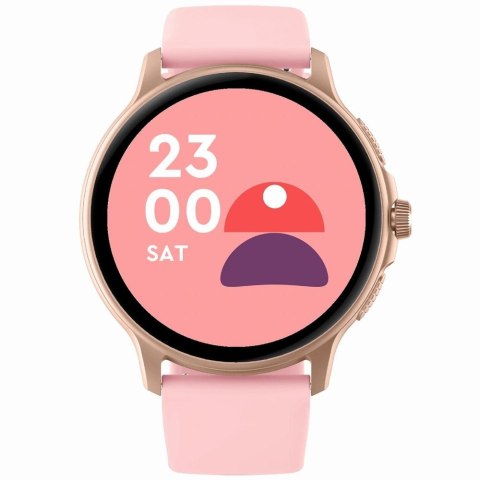 Smartwatch damski Gravity GT12-3 - różowe złoto i pudrowy róż