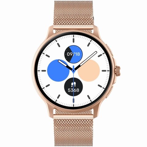 Smartwatch damski Gravity GT12-3 - różowe złoto i pudrowy róż