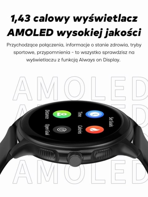 Smartwatch damski Gravity GT12-3 - różowe złoto i pudrowy róż