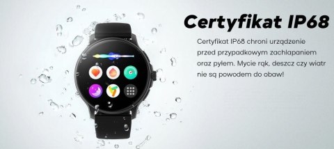 Smartwatch damski Gravity GT12-3 - różowe złoto i pudrowy róż