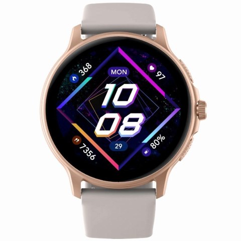 Smartwatch Damski Gravity GT12-5 Szary z Paskiem i Bransoletą