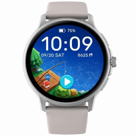 Smartwatch Damski Gravity GT12-8 Biały ze Srebrną Bransoletą