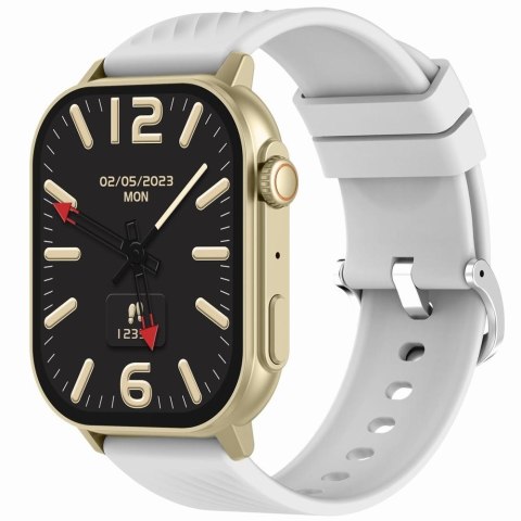 Smartwatch Damski GRAVITY GT15-10 Biały + Złota Bransoleta