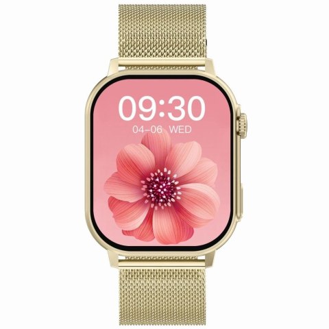 Smartwatch Damski GRAVITY GT15-10 Biały + Złota Bransoleta