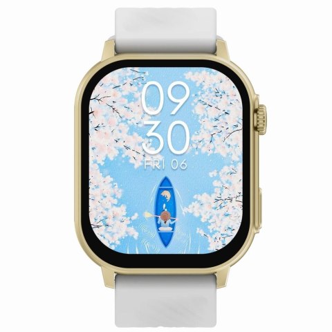 Smartwatch Damski GRAVITY GT15-10 Biały + Złota Bransoleta