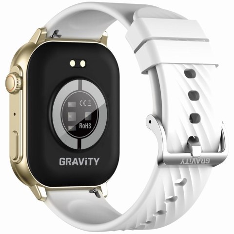 Smartwatch Damski GRAVITY GT15-10 Biały + Złota Bransoleta