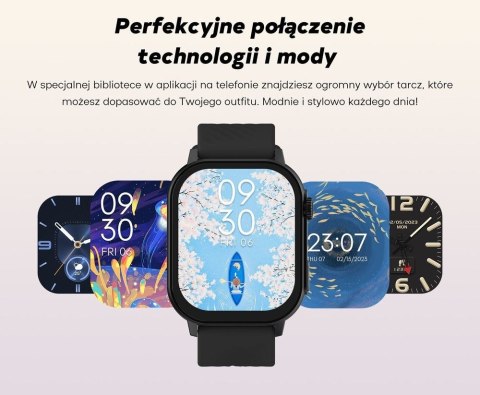 Smartwatch Damski GRAVITY GT15-10 Biały + Złota Bransoleta
